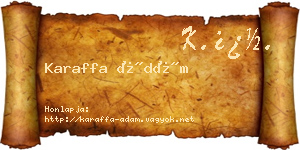 Karaffa Ádám névjegykártya